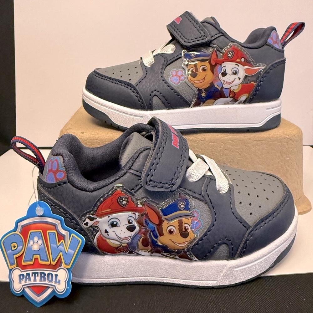 Disney Paw Patrol Chase Baby Sneakers Size 6c Strap-on Walker Infant Shoes NWT